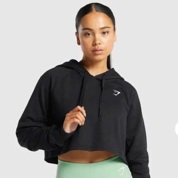Gymshark Womens TRAINING CROPPED HOODIE - Picture 1 of 12